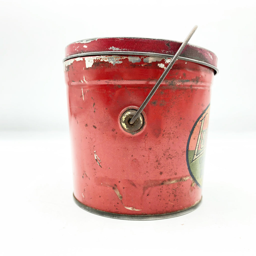 Antique Luncheon Peanut Butter Tin Litho Pail Tin