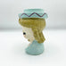 Vintage Blue Hat Female Head Vase