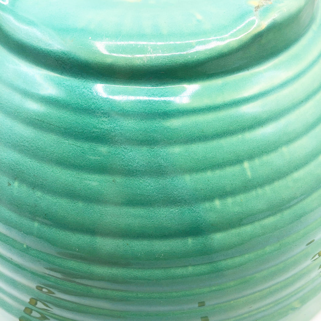 Vintage 14” Bauer Footed 1930’s Punch Bowl W/ 12 Cups