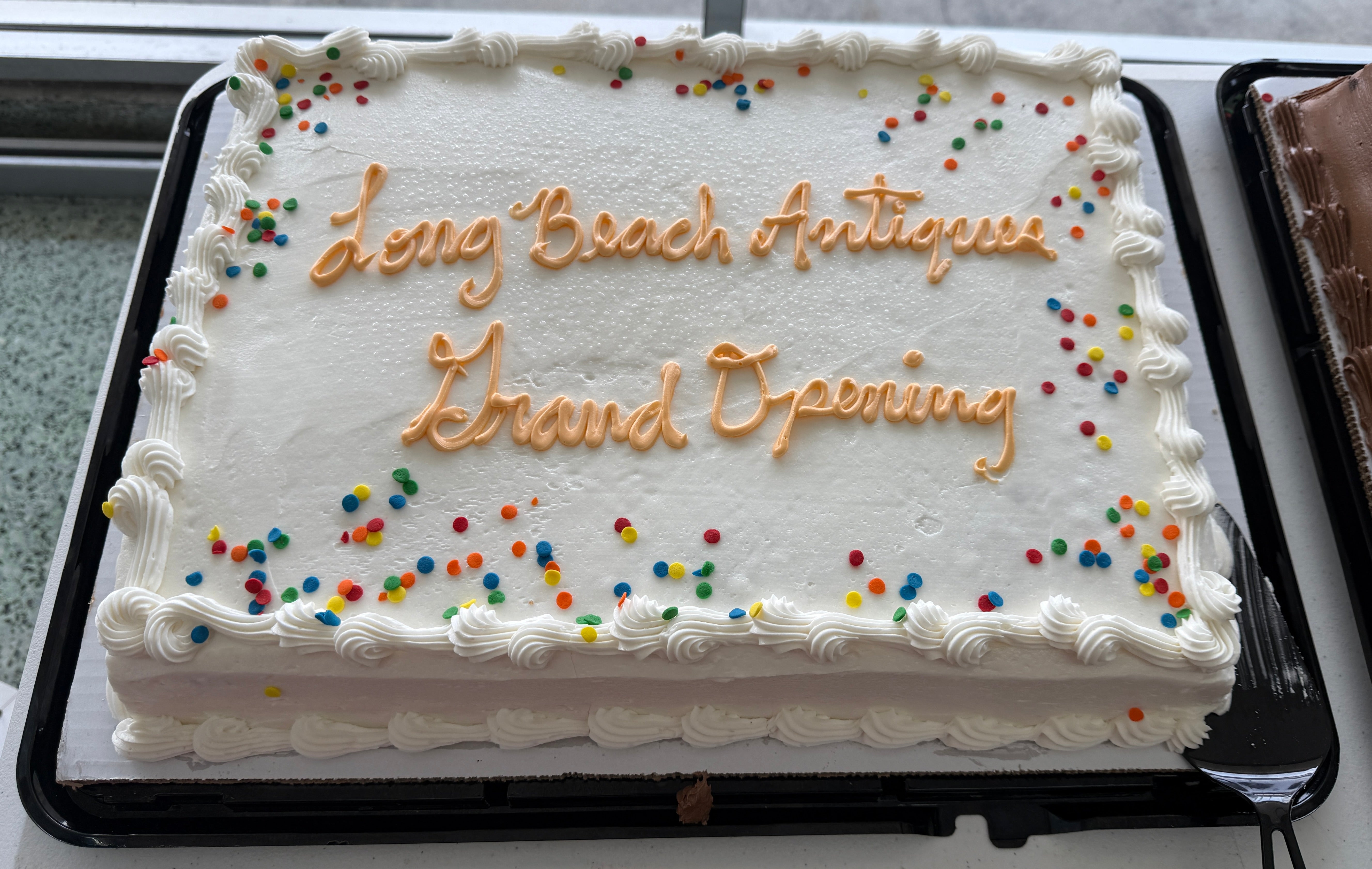 Long Beach Antiques Grand Opening Cake 