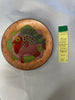 Mid Century Modern Round Enamel Fish Dish Signed