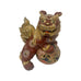  Vintage Pair of Ceramic Foo Dog Figurines 