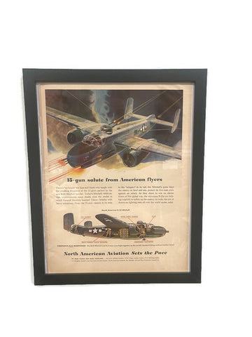 Framed Original North American Aviation Advertisement