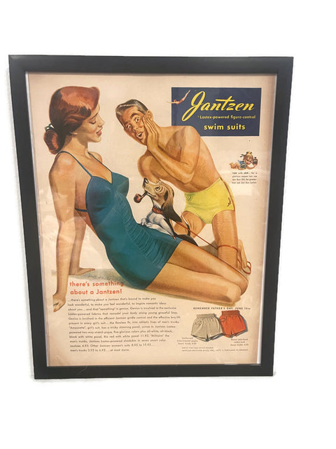 Framed Vintage Original Jantzen Swimsuits Advertisement