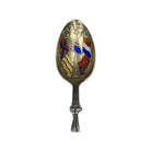 Antique 1911 Sterling Silver Enameled Spoon