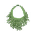 Vintage 1930’s-1940’s Uranium Glass Beaded Bib Necklace