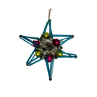 Vintage Mercury Glass Bead Star Christmas Ornament
