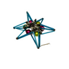 Vintage Mercury Glass Bead Star Christmas Ornament