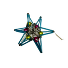 Vintage Mercury Glass Bead Star Christmas Ornament