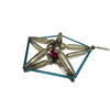 Vintage Mercury Glass Bead Star Christmas Ornament