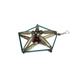Vintage Mercury Glass Bead Star Christmas Ornament