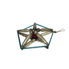 Vintage Mercury Glass Bead Star Christmas Ornament