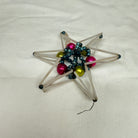 Vintage Mercury Glass Bead Star Christmas Ornament