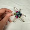 Vintage Mercury Glass Bead Star Christmas Ornament