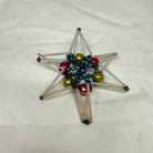 Vintage Mercury Glass Bead Star Christmas Ornament