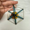 Vintage Mercury Glass Bead Star Christmas Ornament