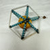 Vintage Mercury Glass Bead Star Christmas Ornament