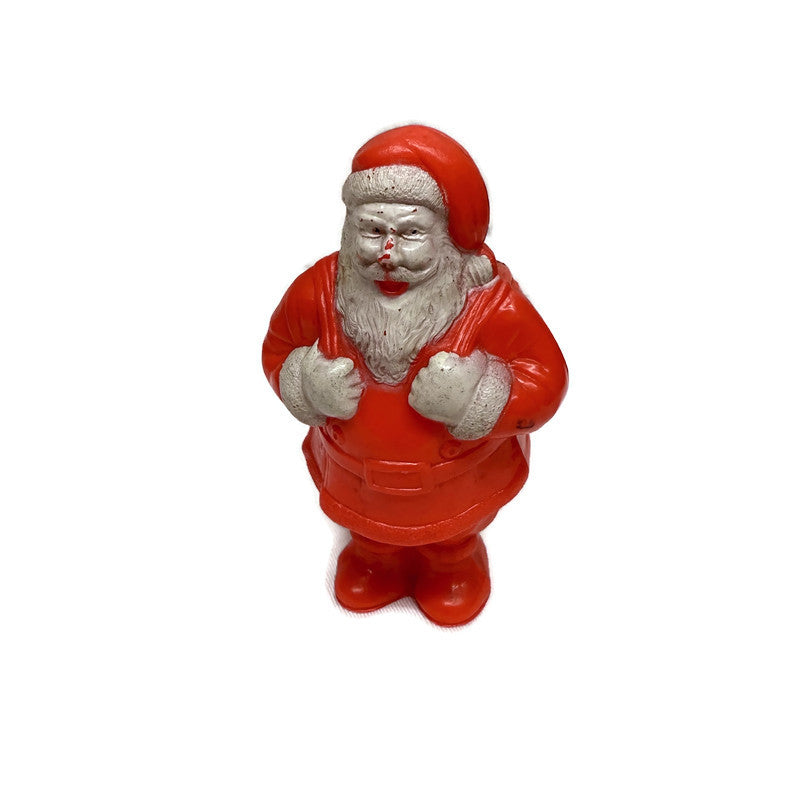 Vintage Irwin Celluloid Christmas Santa Candy Container