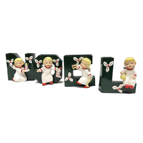 Vintage 1950's Napco Christmas Angels "NOEL" Set