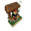 Vintage Elf On A Wishing Well Manorware Chalkware Egg Timer
