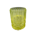 Antique Uranium/ Vaseline Glass Silver Plate Pickle Castor