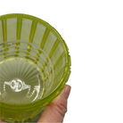 Antique Uranium/ Vaseline Glass Silver Plate Pickle Castor