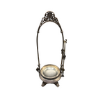 Antique Uranium/ Vaseline Glass Silver Plate Pickle Castor