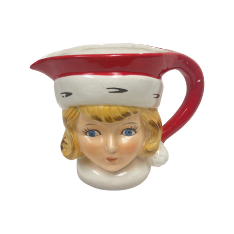 Vintage Inarco Christmas Lady Creamer 