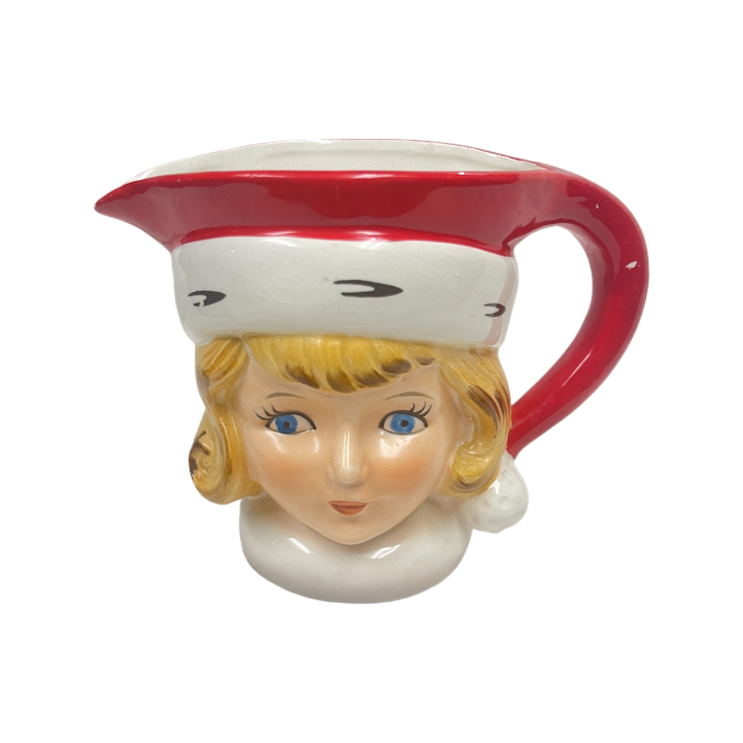 Vintage Inarco Christmas Lady Creamer 