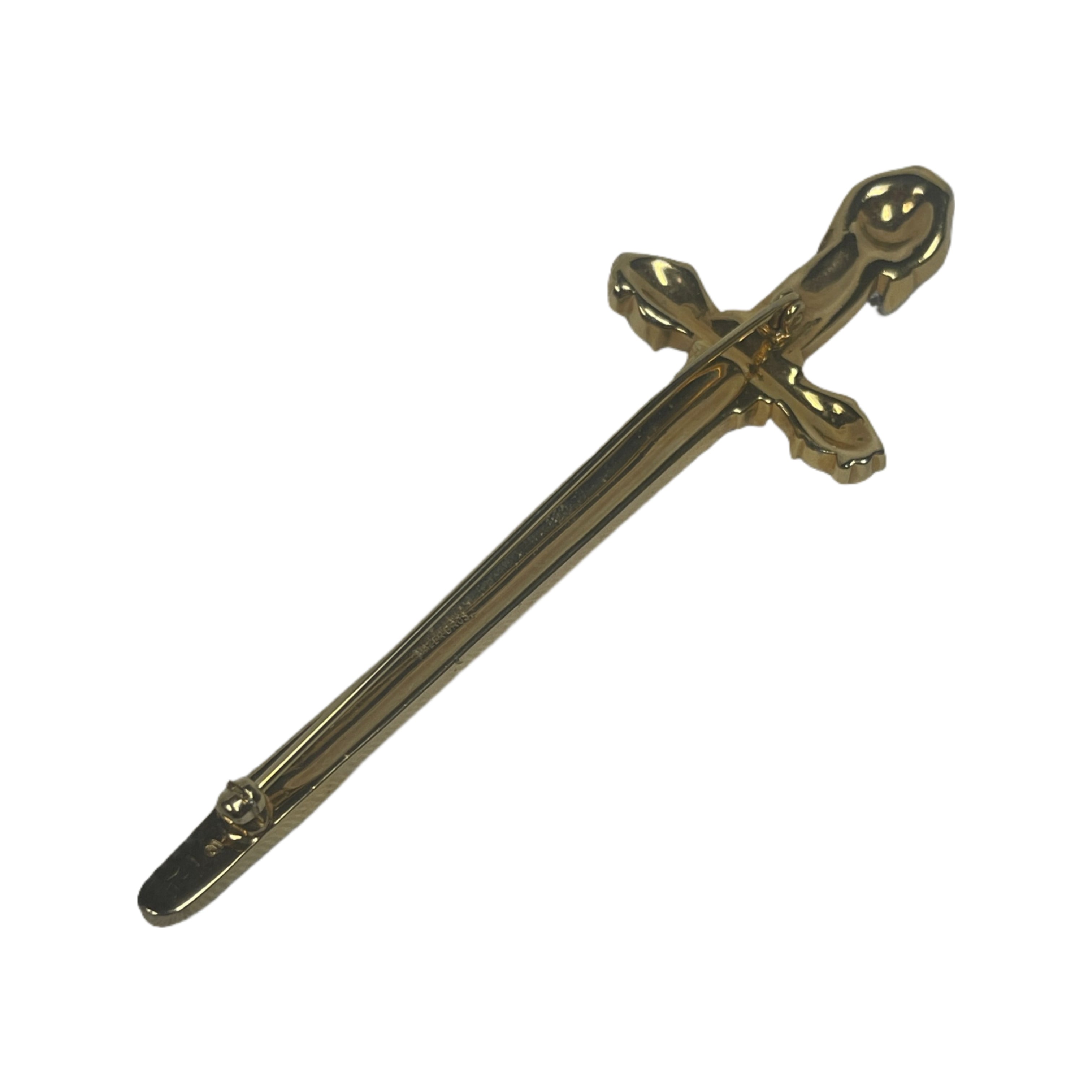 Vintage Signed Mazer Bros Sword Rhinestone Brooch