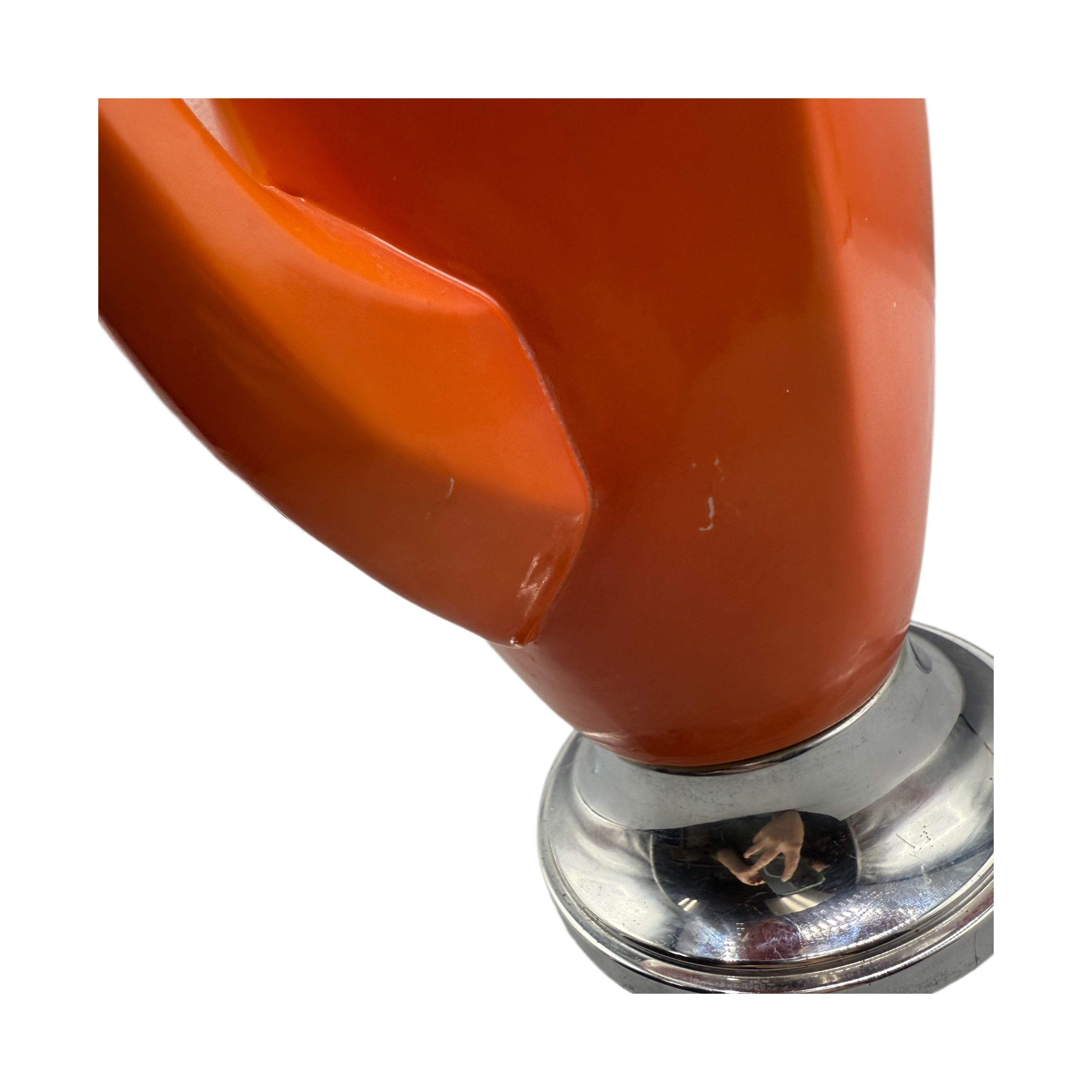   Antique Orange Porcelain Electric Percolator