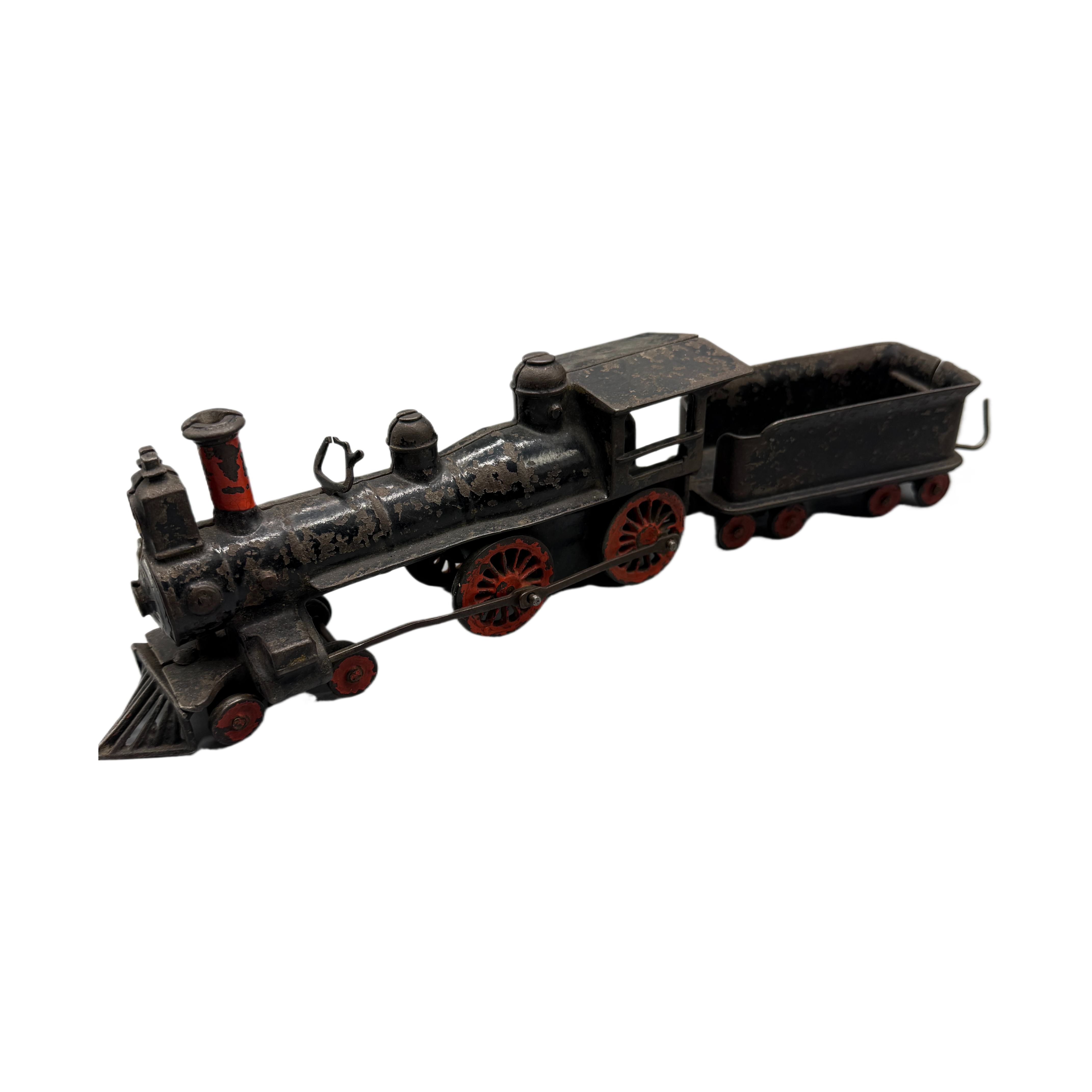 Antique Wilkins Cast Iron Toy Train with Engine and 4 Cars