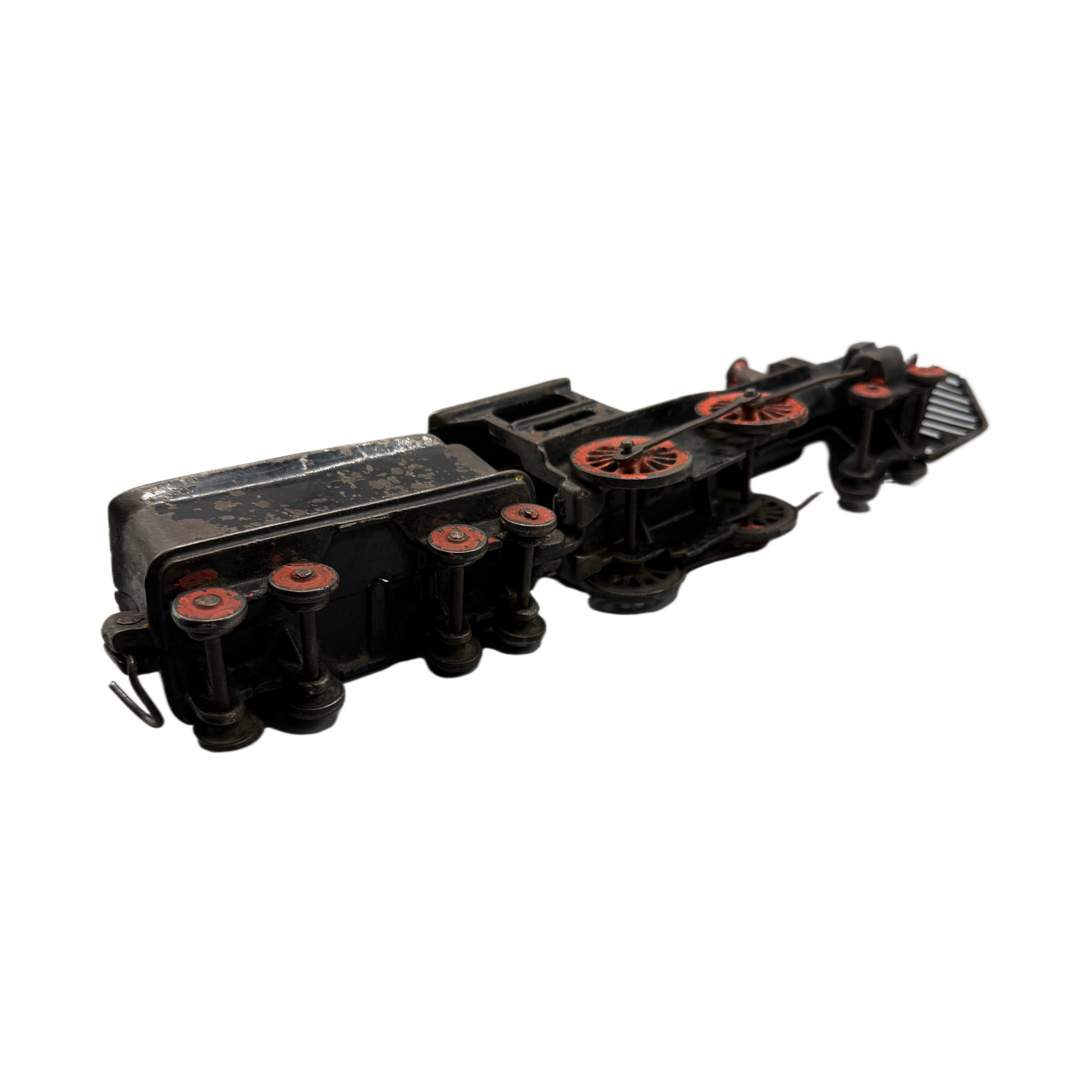 Antique Wilkins Cast Iron Toy Train with Engine and 4 Cars