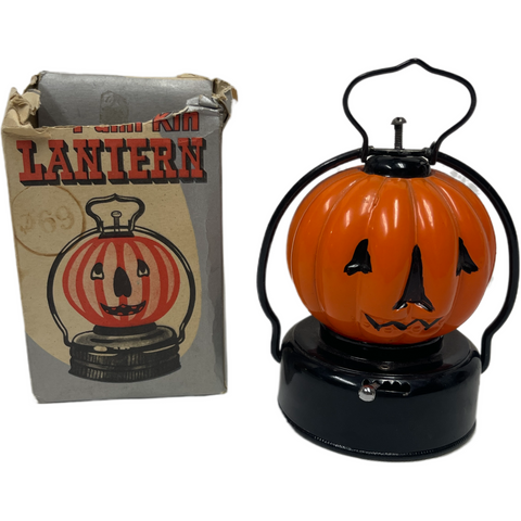 New Old Stock Vintage Pumpkin Lantern With Box (As Is- Untested)