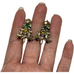 Vintage Hollycraft Christmas Tree Rhinestone Brooch & Earring Set