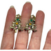 Vintage Hollycraft Christmas Tree Rhinestone Brooch & Earring Set