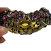 Vintage Weiss Blue, Purple, & Pink Rhinestone Clamp Bracelet