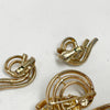 Vintage Crown Trifari Gold Tone Baguette Rhinestone Brooch & Earring Set