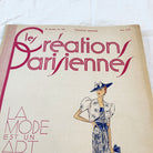 Rare Vintage May 1937 Les Creations Parisiennes Fashion Magazine