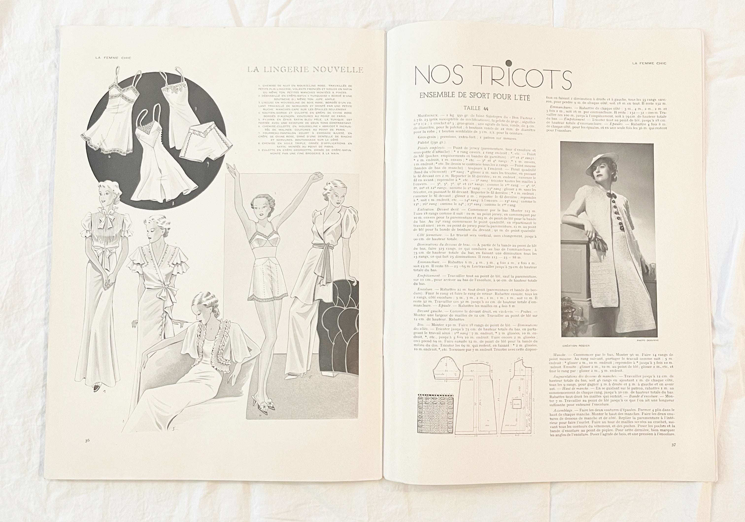 Rare Vintage 1937 La Femme Chic Magazine