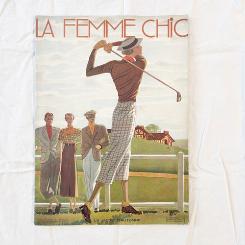 Vintage Rare April 1935 La Femme Chic Fashion Magazine