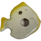 Vintage Set of 3 Black & Yellow Fish Wall Plaques
