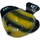 Vintage Set of 3 Black & Yellow Fish Wall Plaques