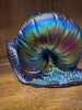 Vintage Carnival Glass Blue Cobalt Fenton Snail Figurine