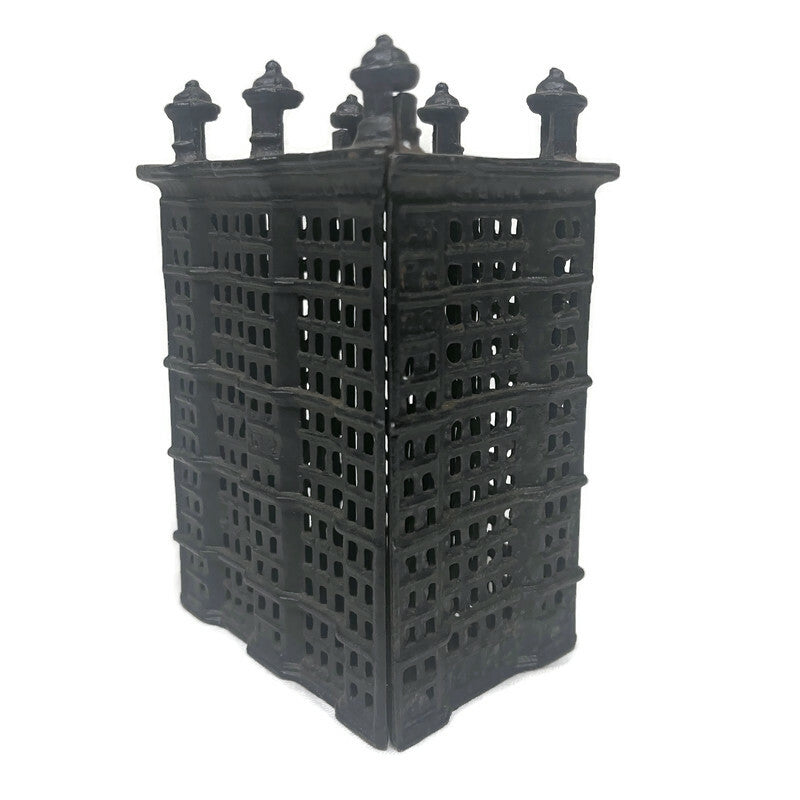 Cast Iron Metal Building Coin Bank
