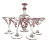 Vintage Art Deco Era Champagne Cocktail Decanter & Glasses Cocktail Set