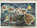Vintage Original 1950 Joseph Feher “Dole” Pineapple Hawaii Map