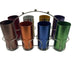 Vintage Multi Color Perma Hues Aluminum Tumblers With Caddy 