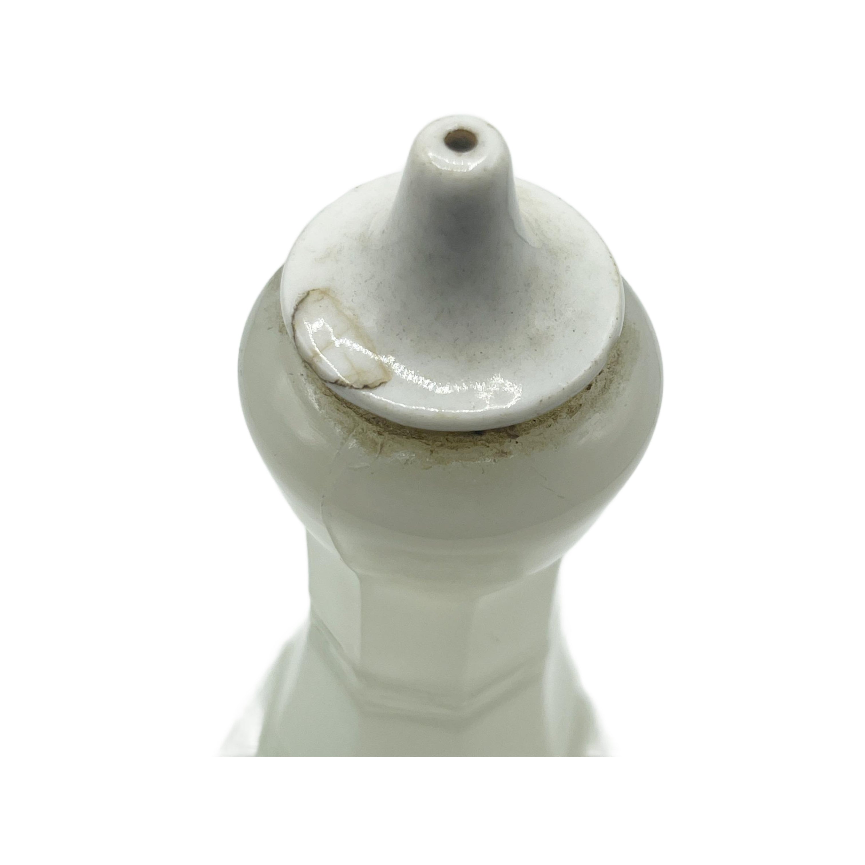 Antique Milk Glass Barber Bottle 