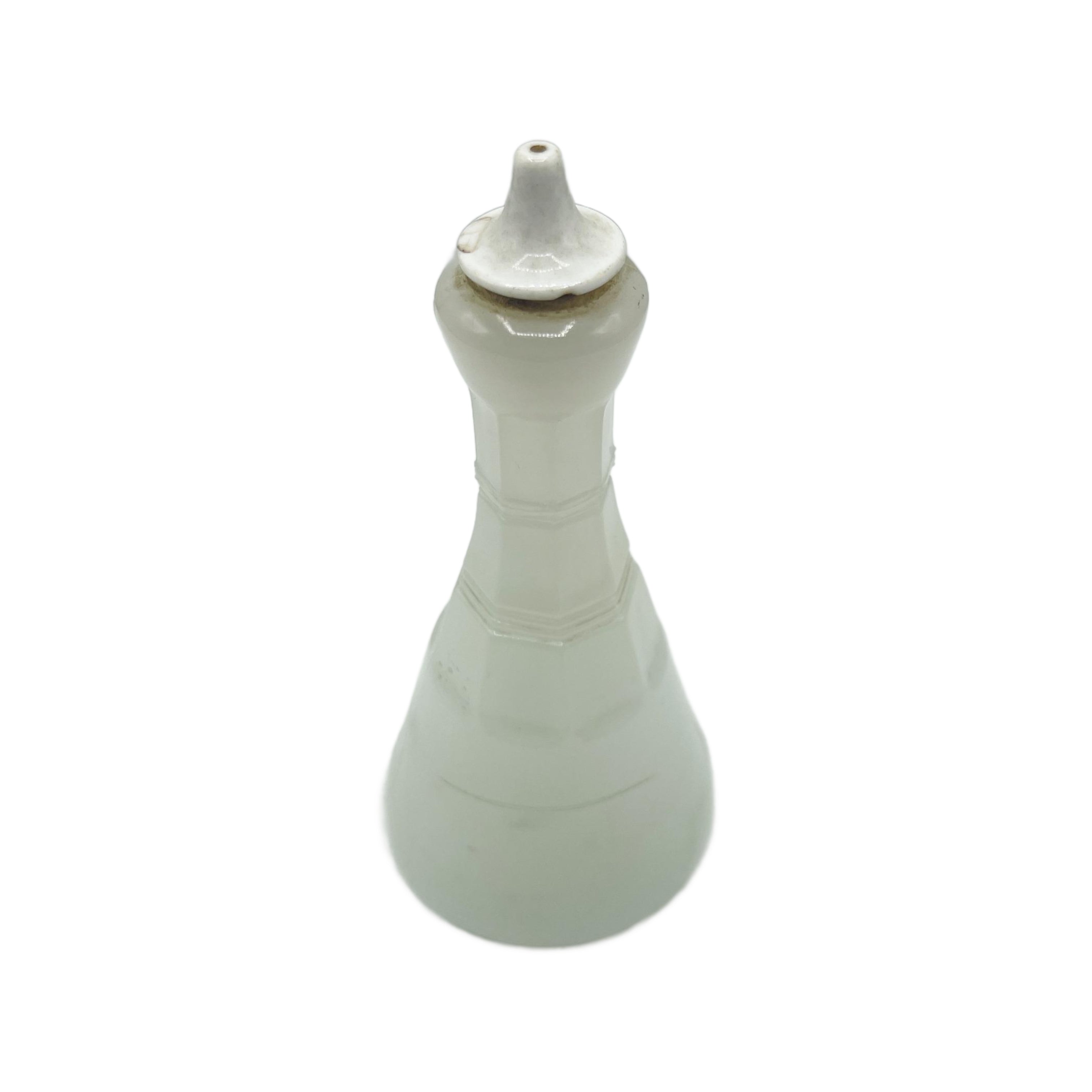 Antique Milk Glass Barber Bottle 